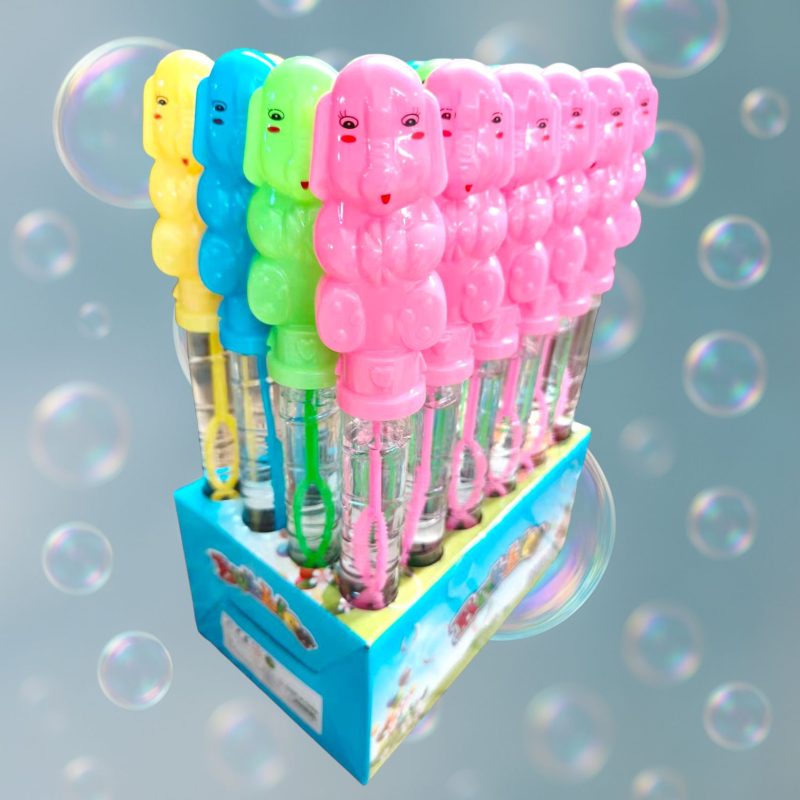 Baloane de săpun cu tijă și mâner Elefănțel – 26 cm – 24 bucăți – H692