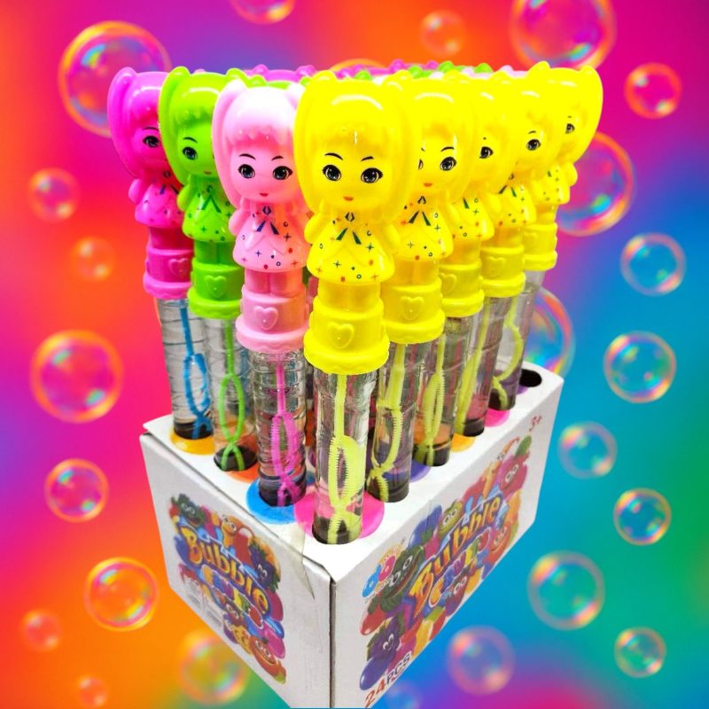 Baloane de săpun păpușă colorată – 37 cm – 24 bucăți – H701