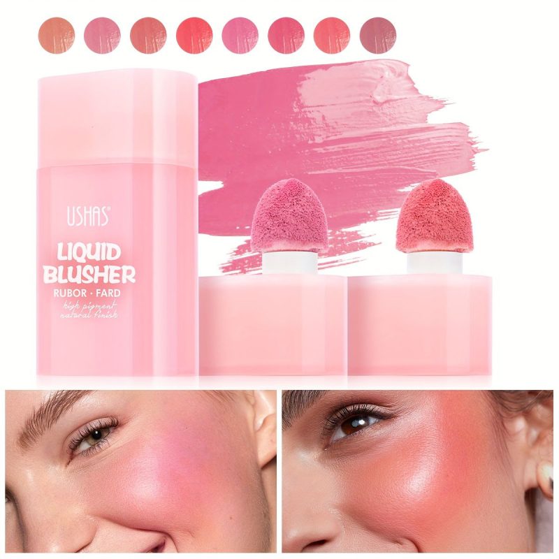 Blush lichid USHAS UC117 – pigment intens și finish natural – set 12 bucăți