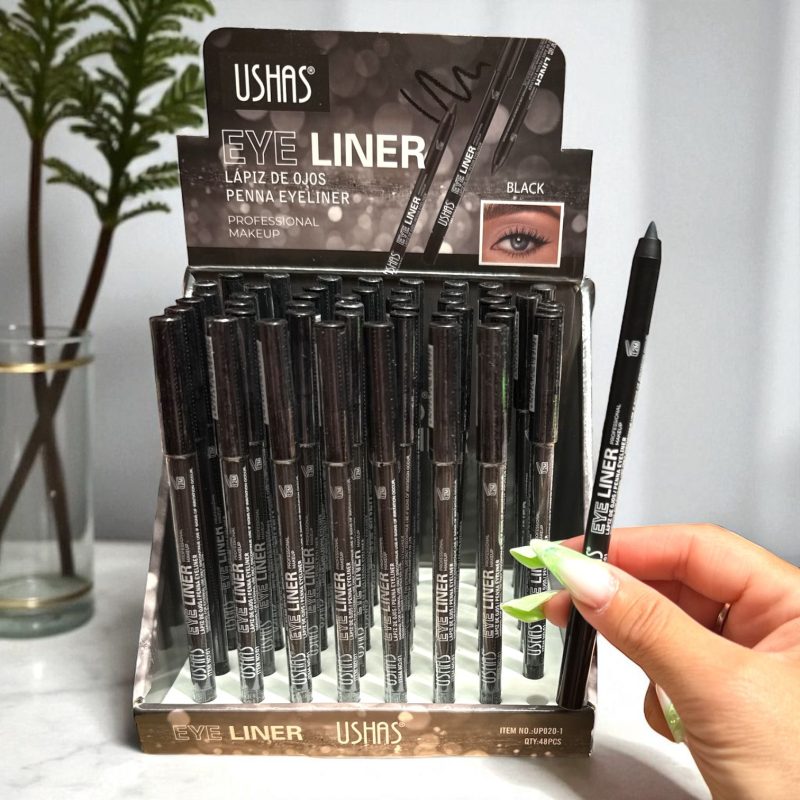 Creion dermatograf USHAS Eye Liner UP020-1 – negru intens, profesional – set 48 bucăți
