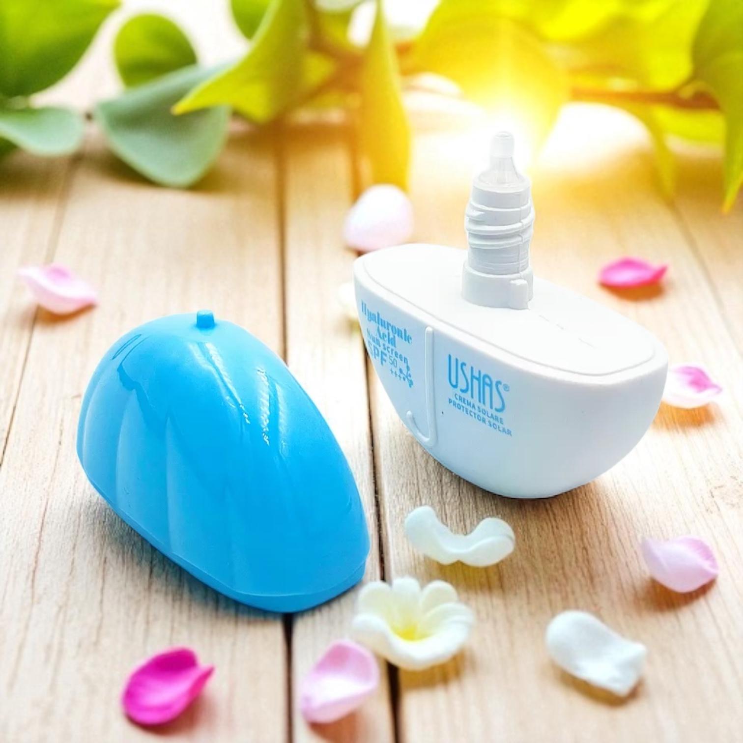 Cremă de Protecție Solară Ushas cu Acid Hialuronic SPF 50++ – HA543 – 12 Bucăți/Set - imagine 3