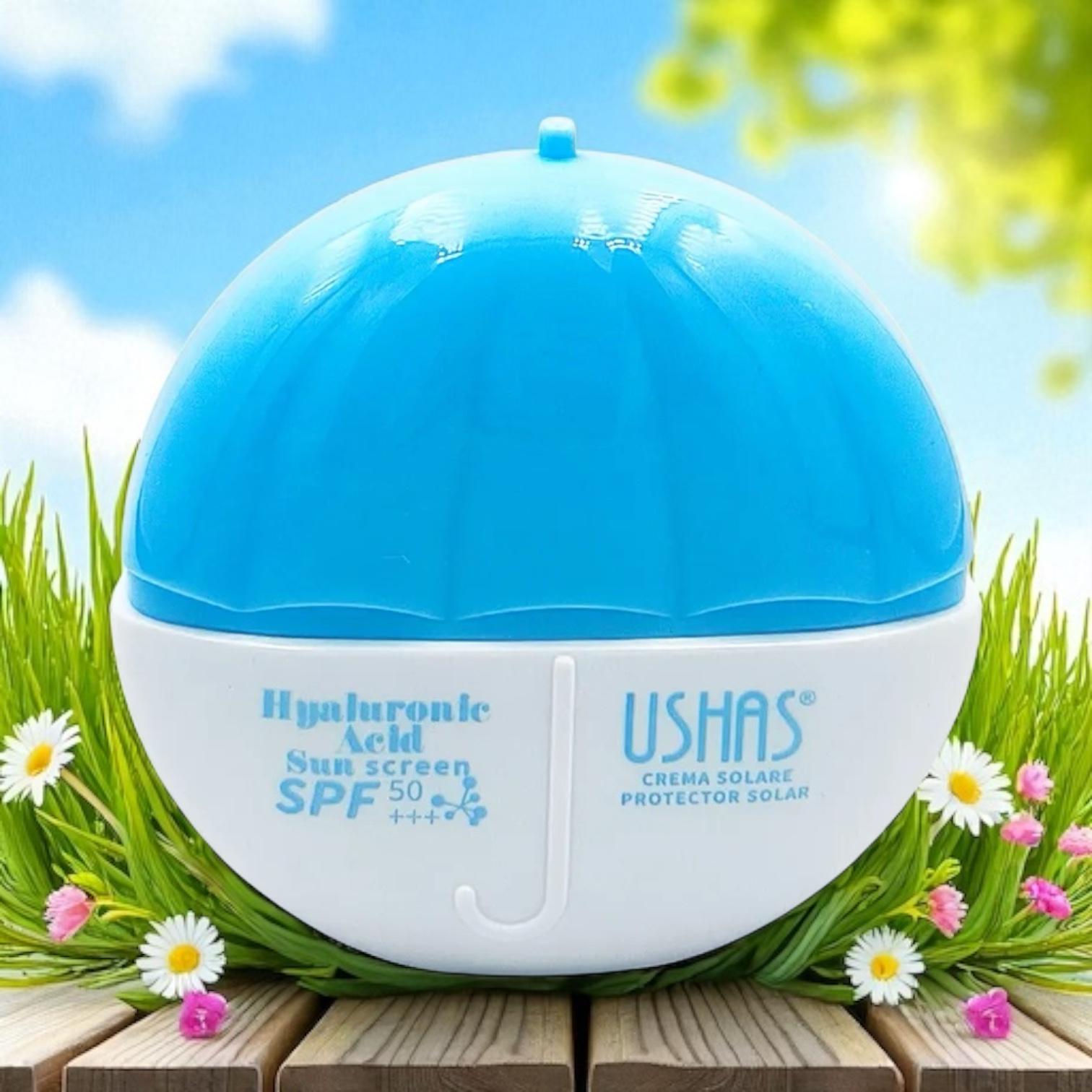 Cremă de Protecție Solară Ushas cu Acid Hialuronic SPF 50++ – HA543 – 12 Bucăți/Set - imagine 4