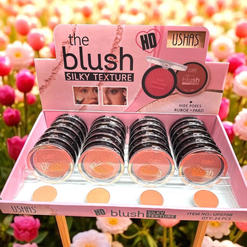 Fard de obraz USHAS HD Blush Silky Texture UF070B – textură fină și efect natural – set 24 bucăți