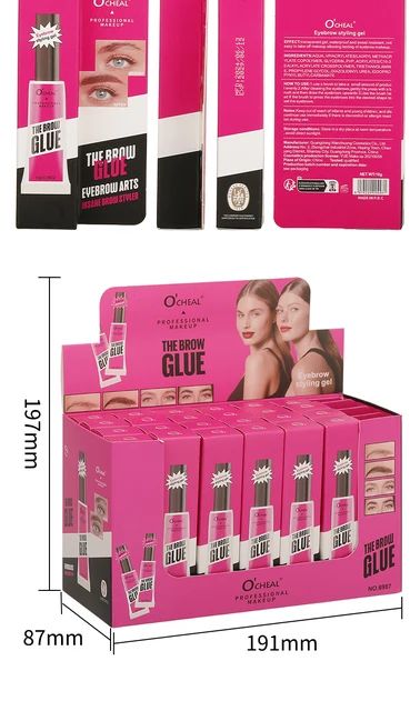 Gel fixare sprâncene O’Cheal The Brow Glue 6987 – efect laminat și rezistență îndelungată – set 24 bucăți - imagine 5