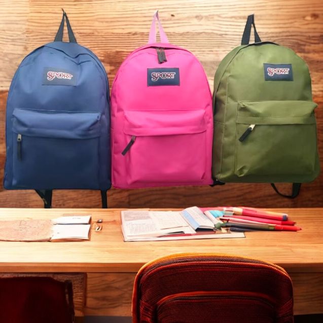 Ghiozdan simplu școlar unisex – 43x31x14 cm – model Sport – H688
