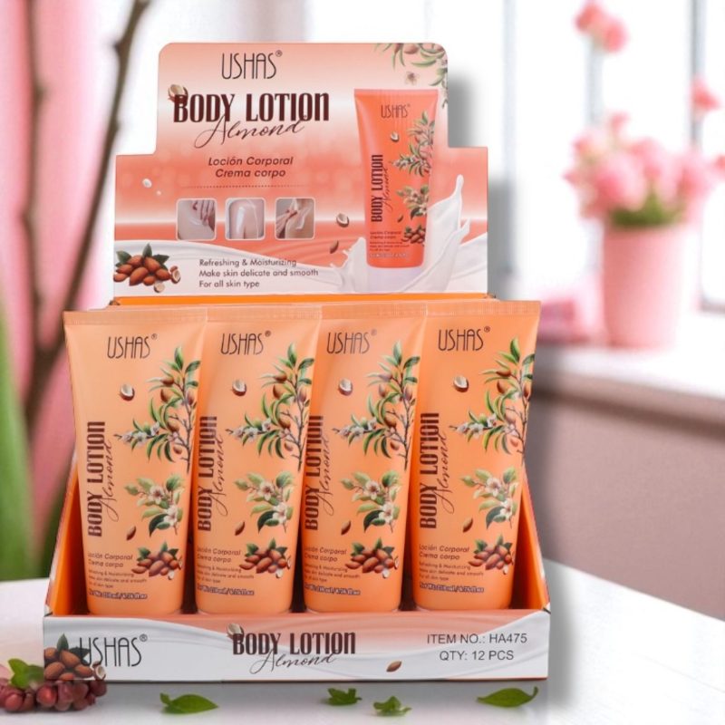Loțiune de Corp cu Migdale Ushas – Cod HA475 – Set 12 Bucăți