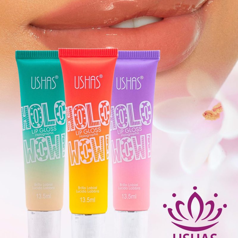 Luciu de Buze Holografic Ushas Holo Wow – Cod LG2395 – Set 24 Bucăți
