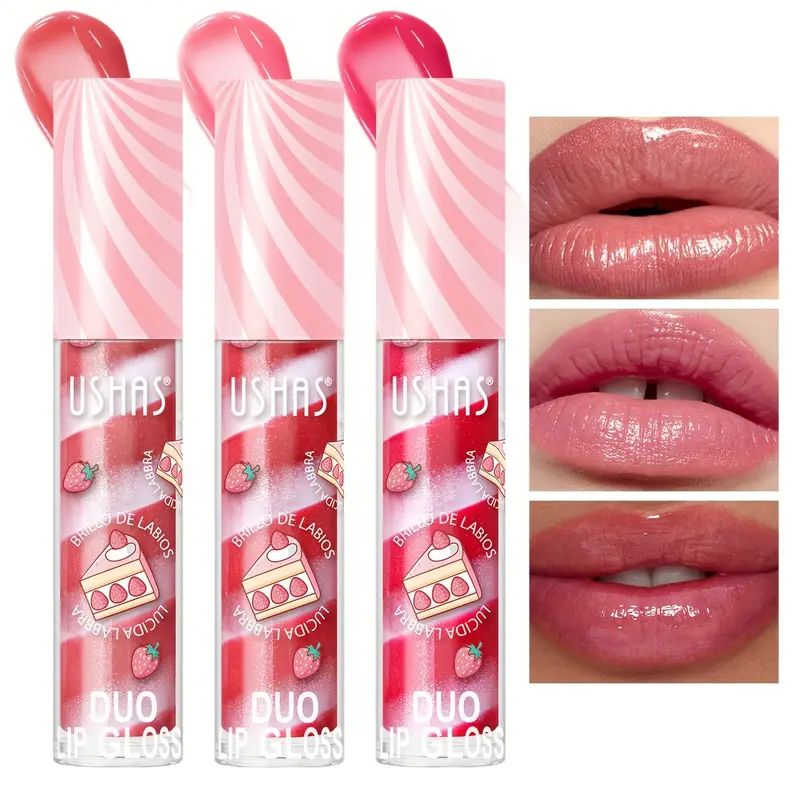 Luciul de buze USHAS Duo Lip Gloss UC075B – efect intens și strălucire de durată – set 24 bucăți