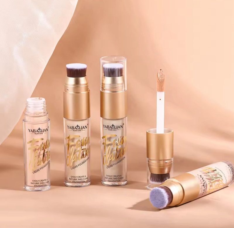 Yabaolian Liquid Foundation Y7050 – Fond de Ten Lichid cu Pensulă Integrată, 6 Nuanțe, Set 24 Bucăți - imagine 4