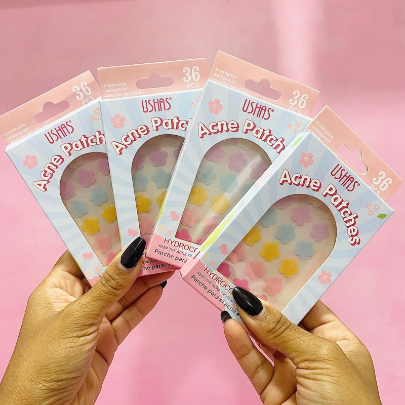 Plasturi antiacneici USHAS – set 36 bucăți, formă floricică, culori pastel