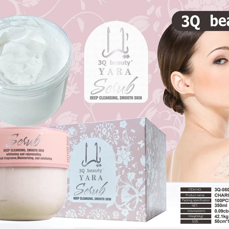 Scrub Facial 3Q Beauty Yara – Exfoliant și Curățare Profundă, 3Q-080, 350 ml