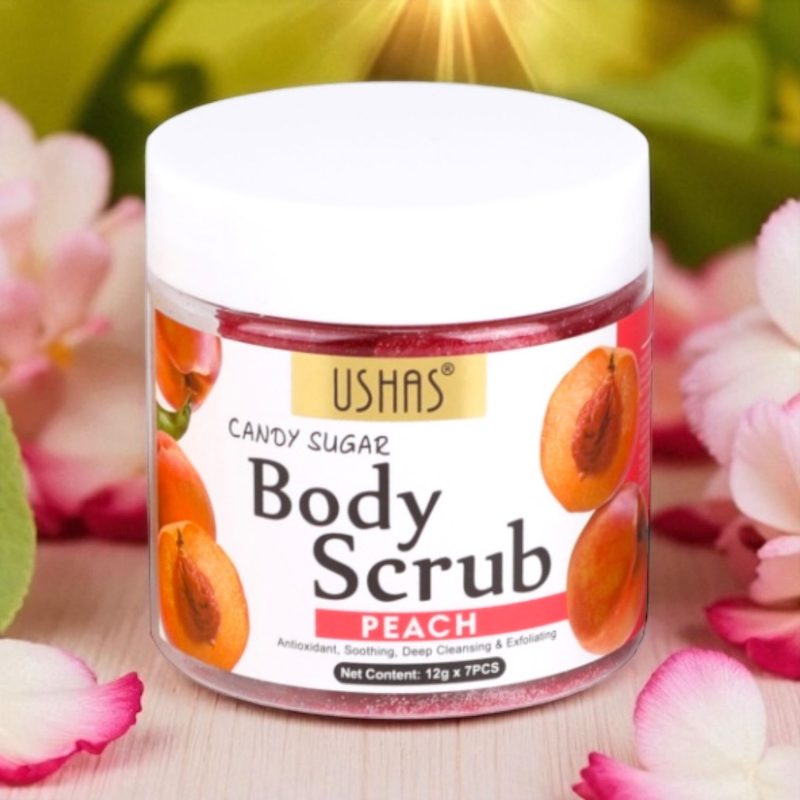 Scrub de Corp cu Zahăr și Piersică Ushas – HA308 – 7 Bucăți x 12g