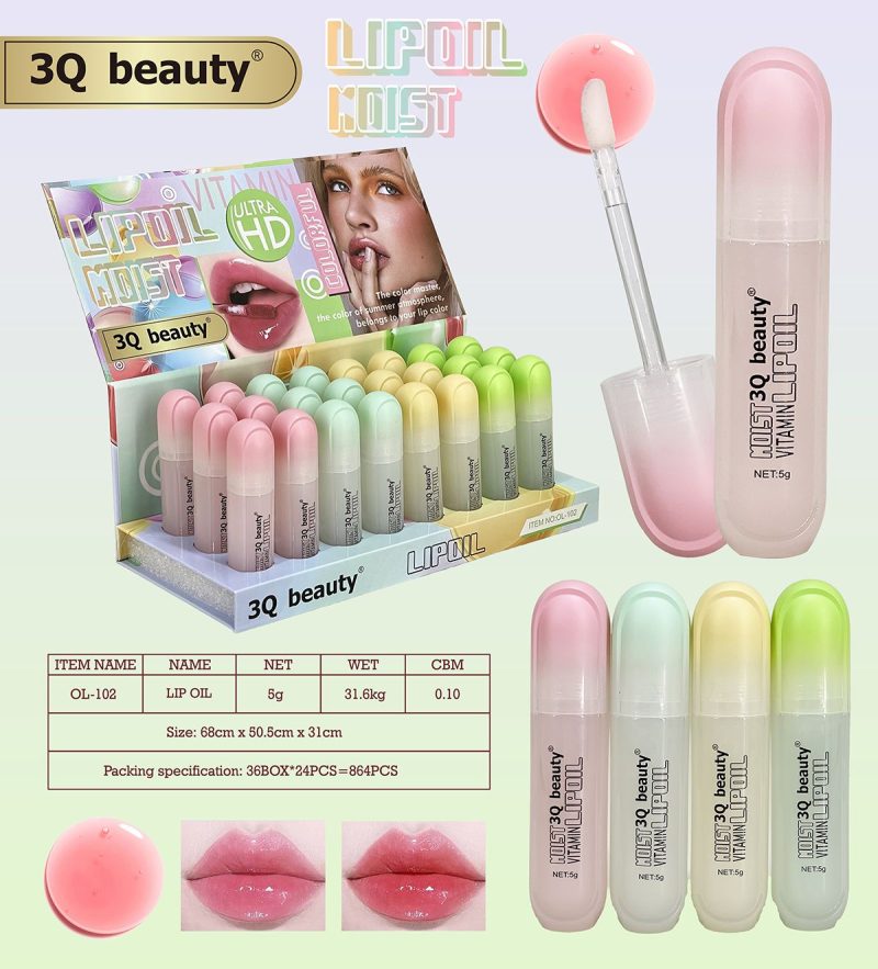 Ulei de Buze 3Q Beauty MOIST – Vitamin Lip Oil Ultra HD, Cod OL-102