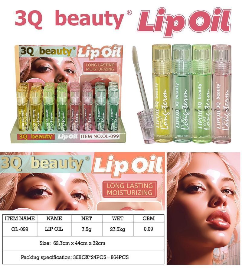 Ulei de Buze 3Q Beauty – Lip Oil Hidratant și Lucios, Cod OL-099