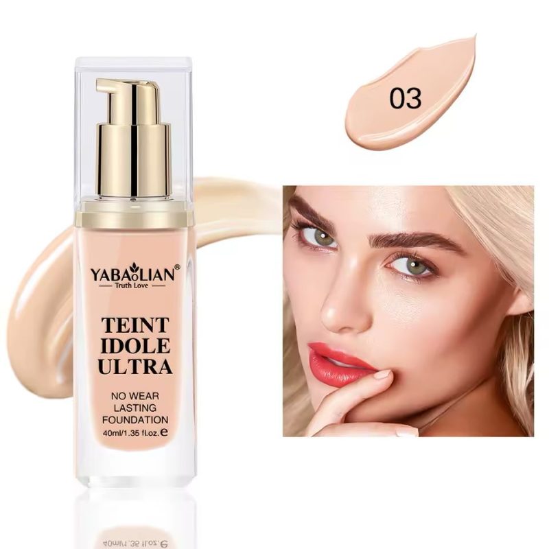 Yabaolian Teint Idole Ultra Liquid Foundation Y7018 – Fond de Ten Lichid Rezistent, 6 Nuanțe, 40g, Set 12 Bucăți - imagine 7