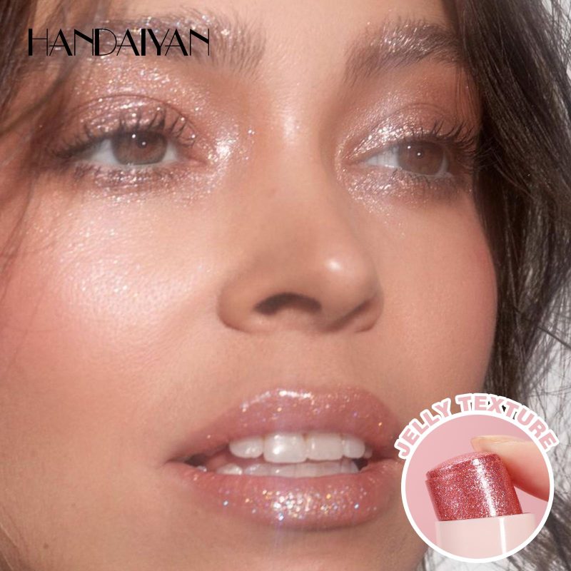 Handaiyan Jelly Highlighter Stick H3048 – Iluminator Stick Cremos, Finish Strălucitor, 6 Culori Mixte