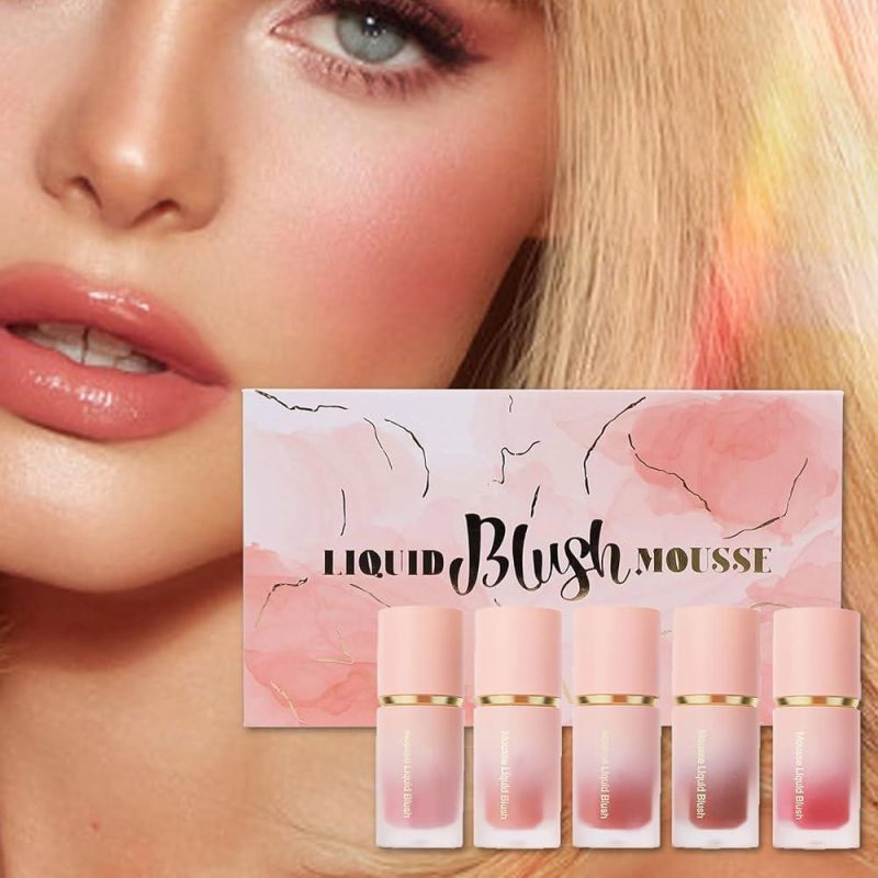 Handaiyan Liquid Blush Mousse Set H3022-5 – Set 5 Blush-uri Lichide cu Textură Catifelată