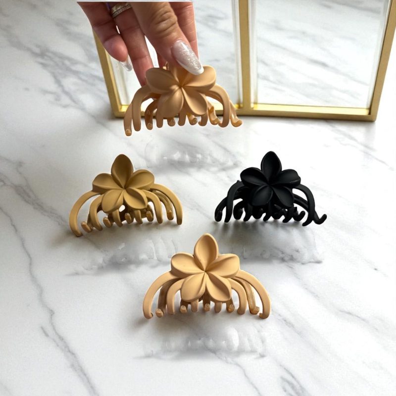 Clești păr siliconați floare G252 – set 12 bucăți