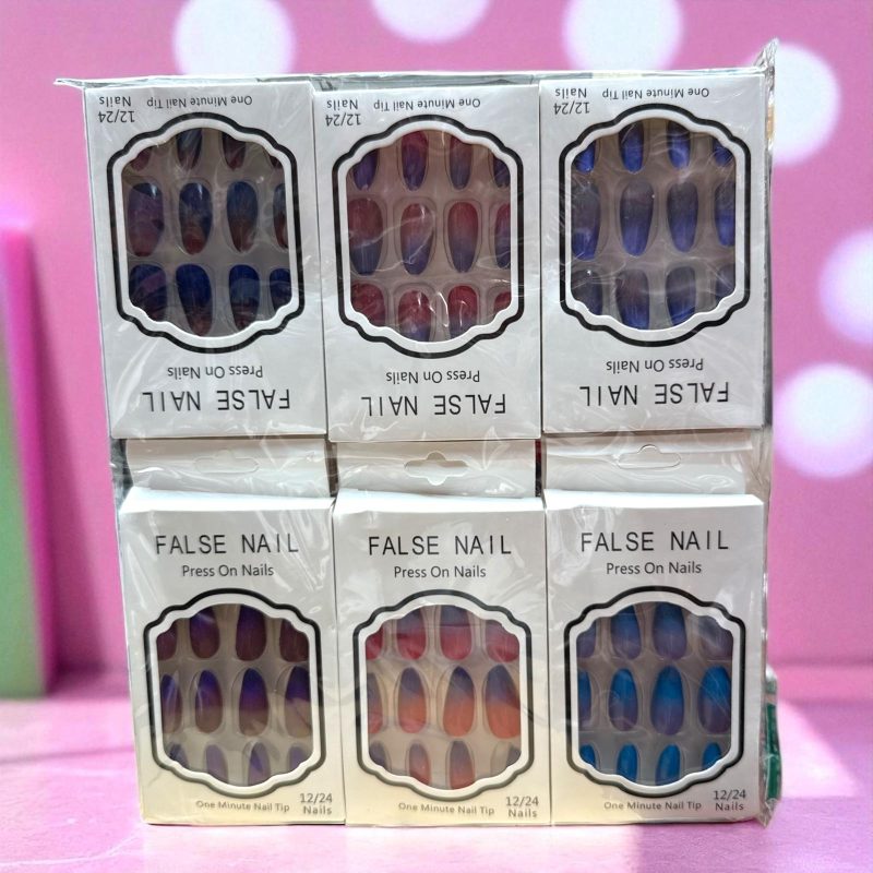 Set 12 Cutii Unghii False Autoadezive 12 Unghii per Cutie – Cod G358