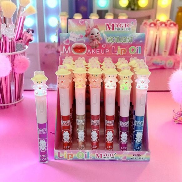 Ulei de buze Magic Your Life Lip Oil Bunny Glow – capac iepuraș luminos – LC329