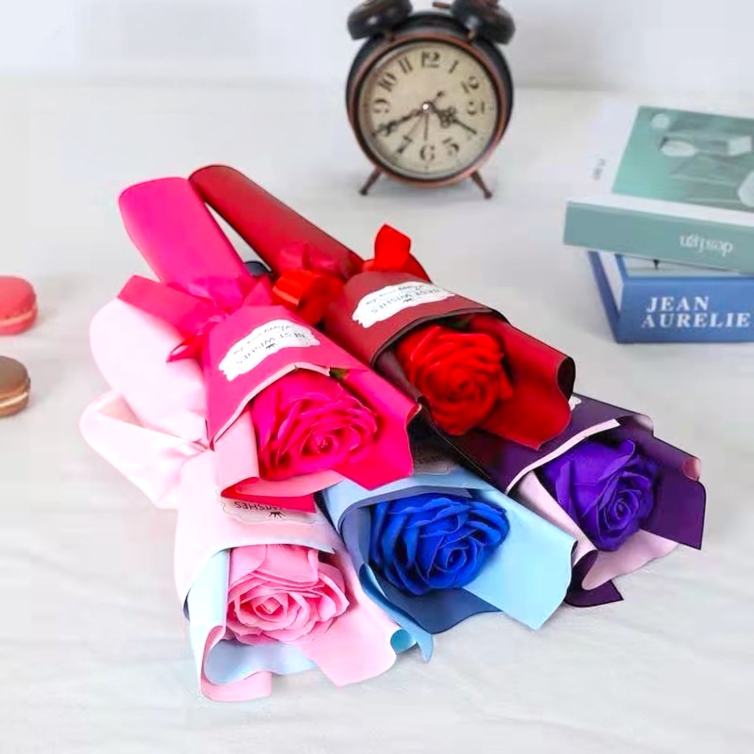 Buchet trandafir săpun 32x9 cm – cadou elegant pentru orice ocazie - imagine 2