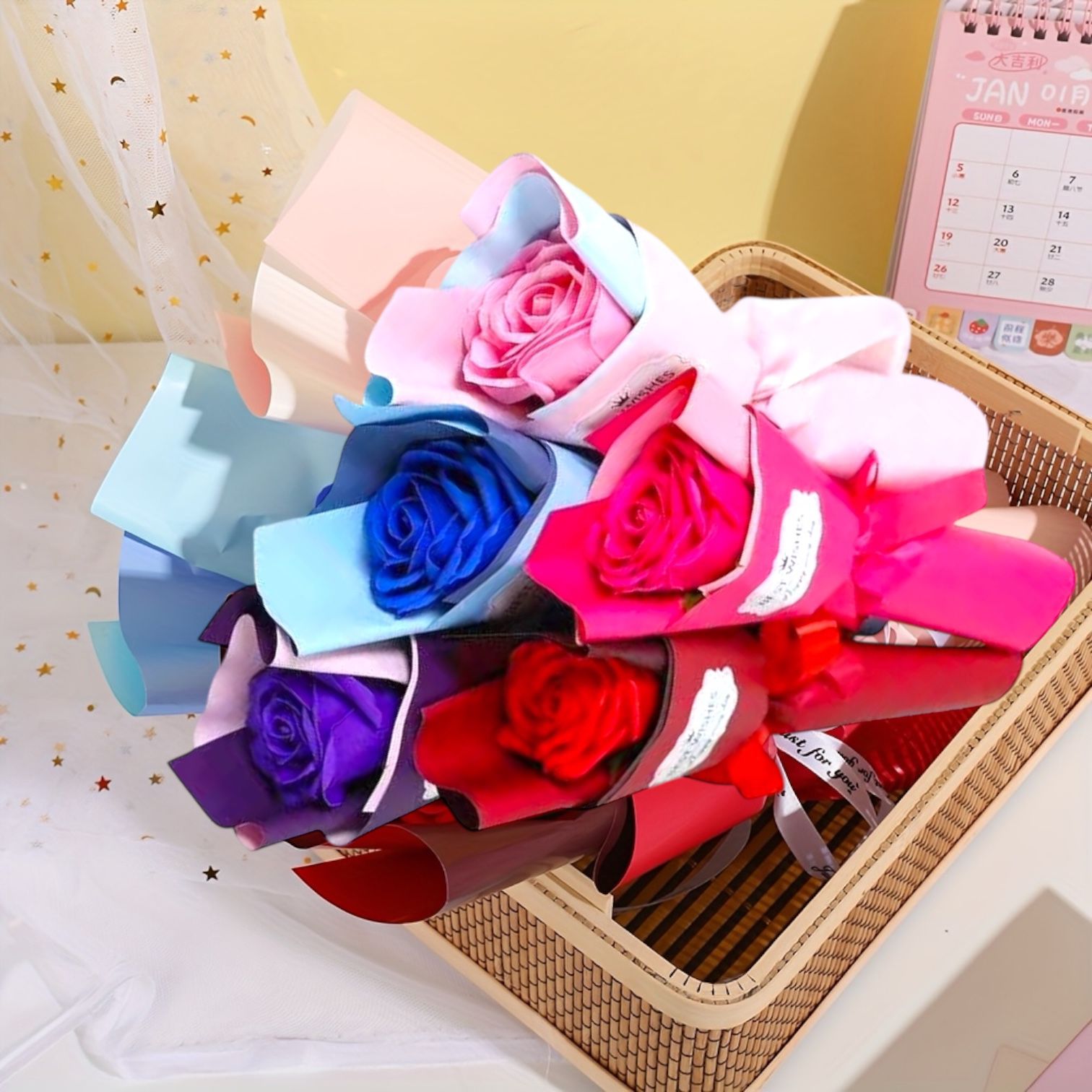 Buchet trandafir săpun 32x9 cm – cadou elegant pentru orice ocazie