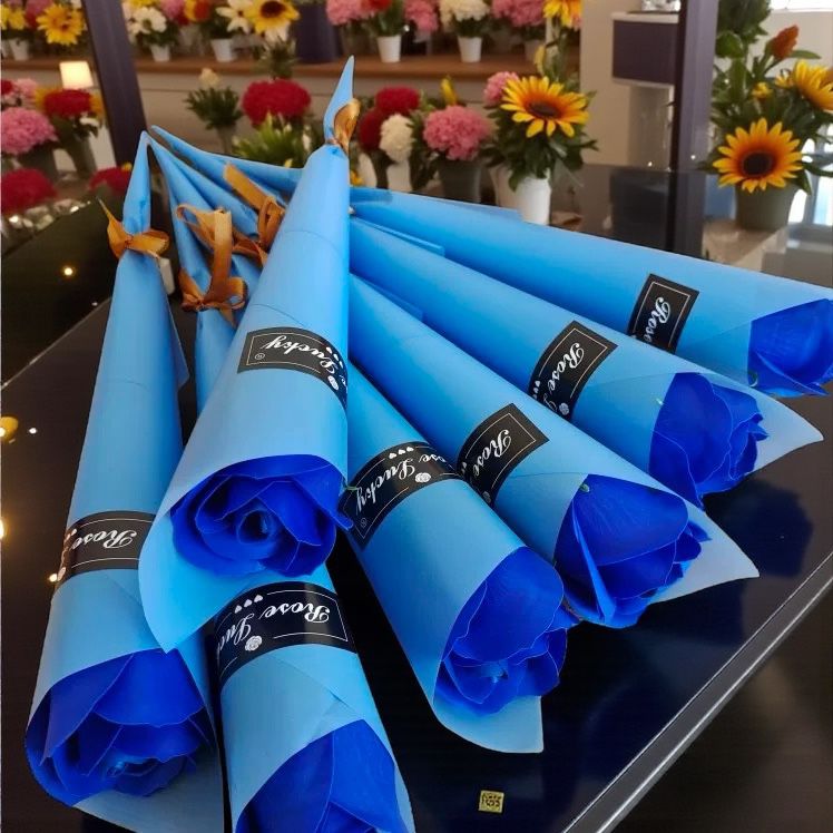 Trandafir săpun 37x5 cm – floare elegantă ambalată individual - imagine 2