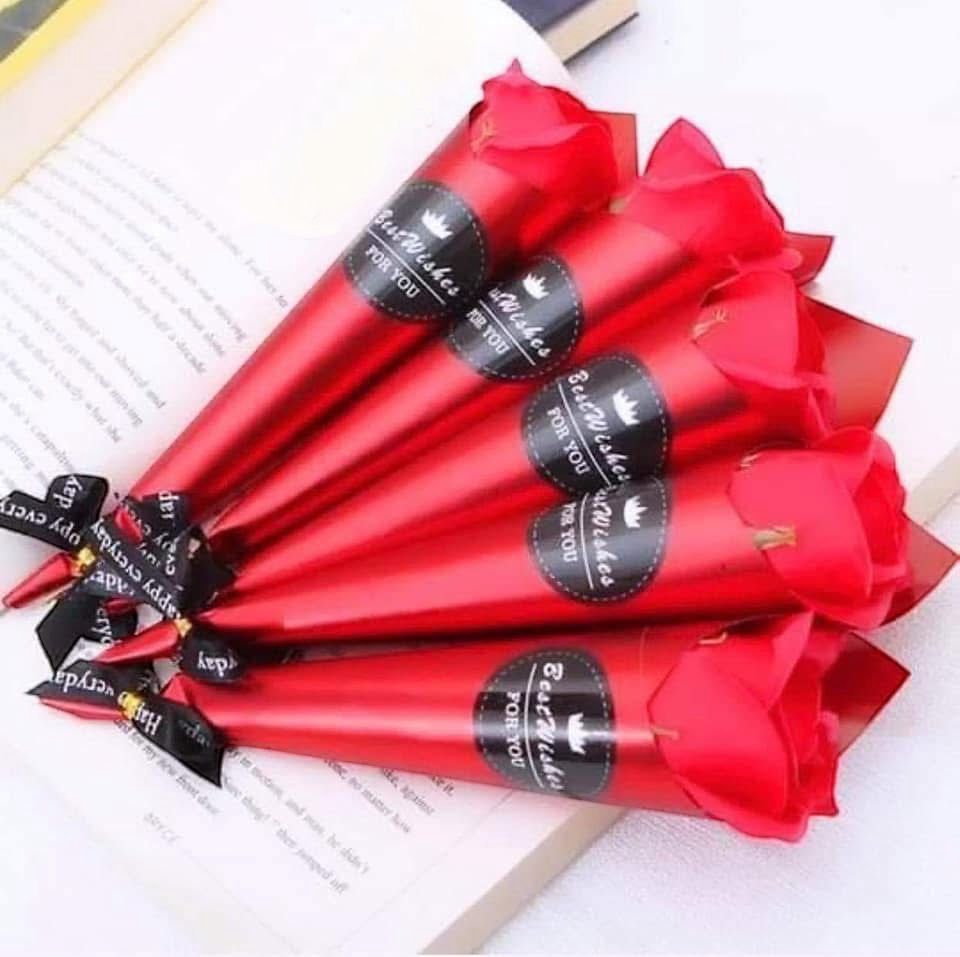 Trandafir săpun 37x5 cm – floare elegantă ambalată individual - imagine 3