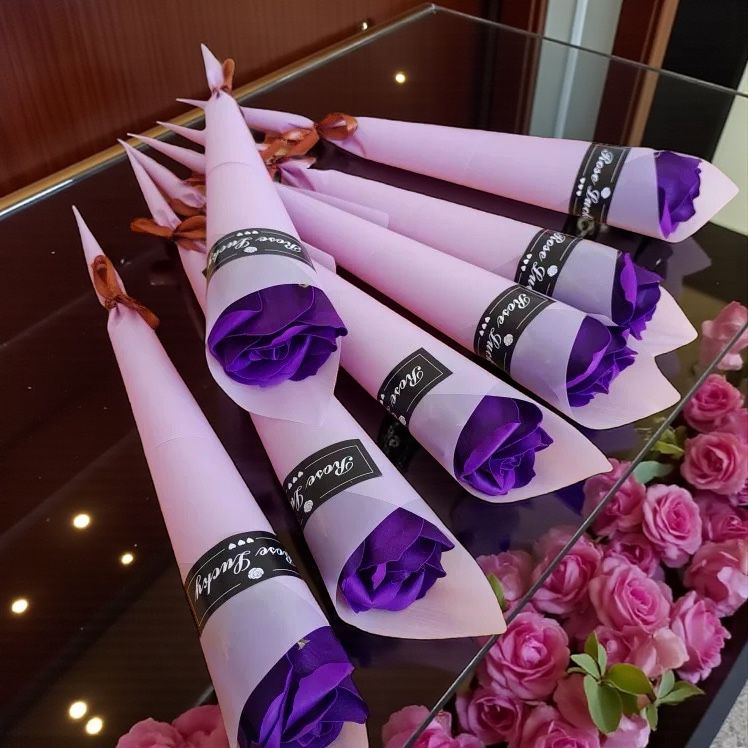 Trandafir săpun 37x5 cm – floare elegantă ambalată individual - imagine 4