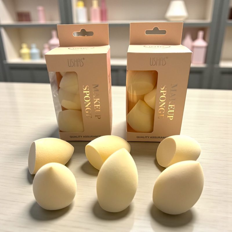 Burete machiaj teșit 6 buc/set CT207 – bureți în formă de ou pentru aplicare uniformă